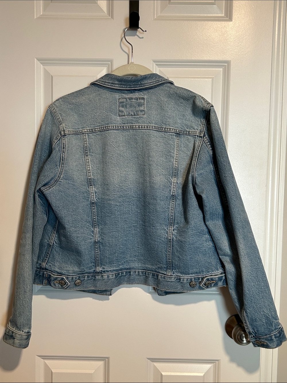 LOFT Light Blue Denim Jacket Women's Medium Petite - Picture 4 of 4